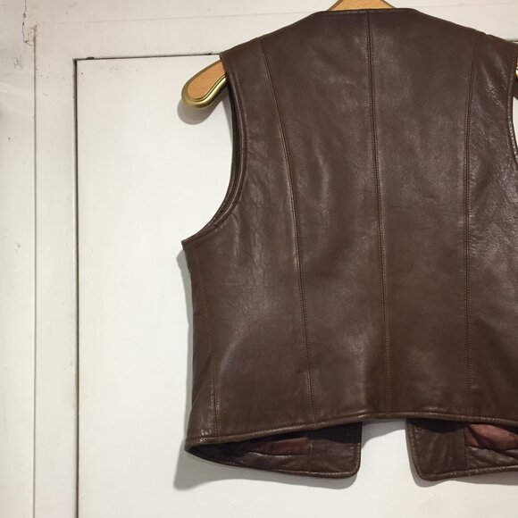 VINTAGE LIZ CLAIBORNE COLLECTION LEATHER VESTS SIZE 6 - Picture 6 of 7